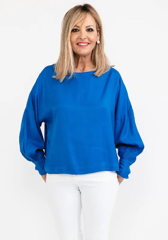 Weekend Special Masai Dysis Boat Neck Top, Nebulas Blue