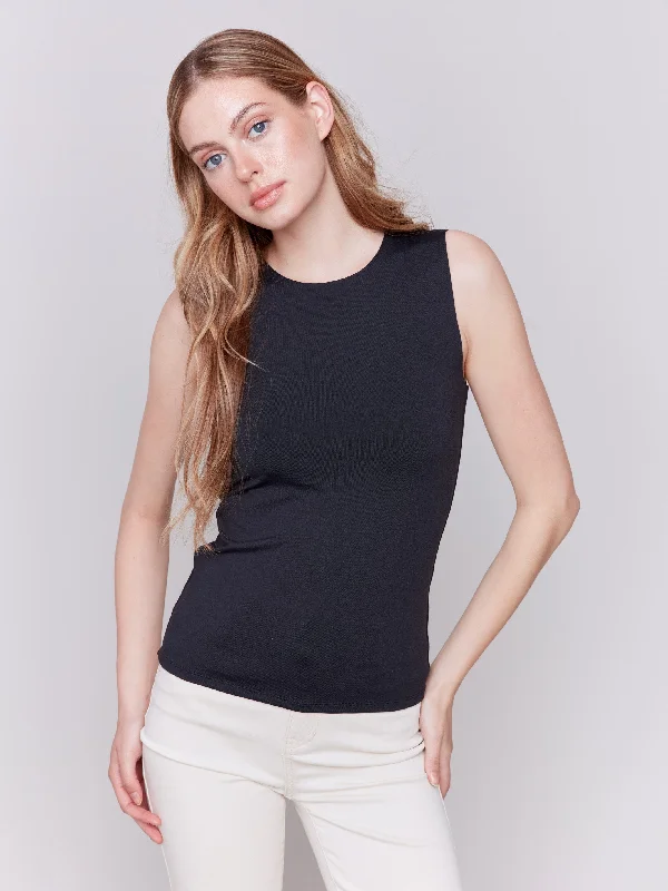 Take Advantage Sleeveless Super Stretch Top - Black