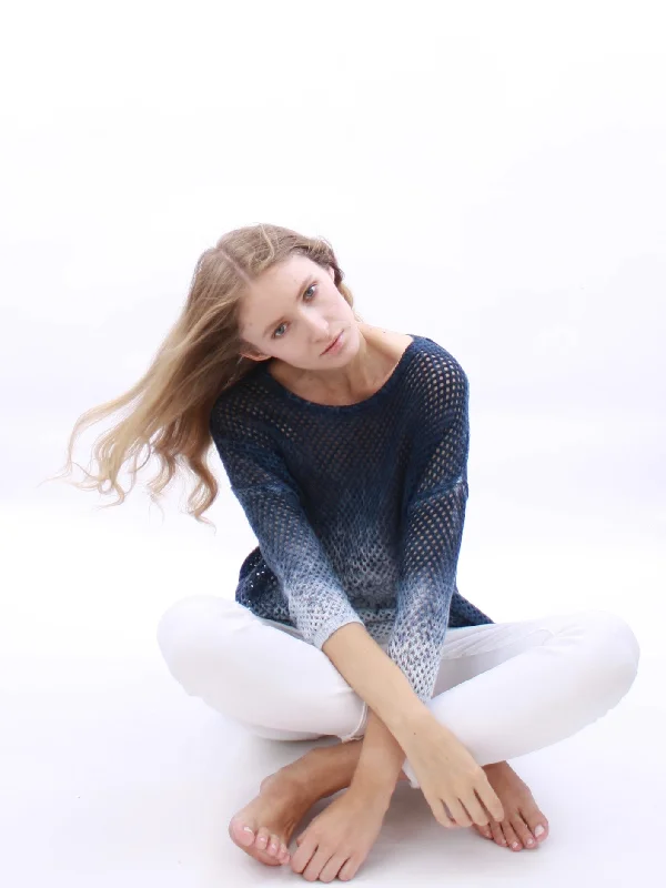 Pay Less Hand Sprayed Mesh Crewneck Pullover