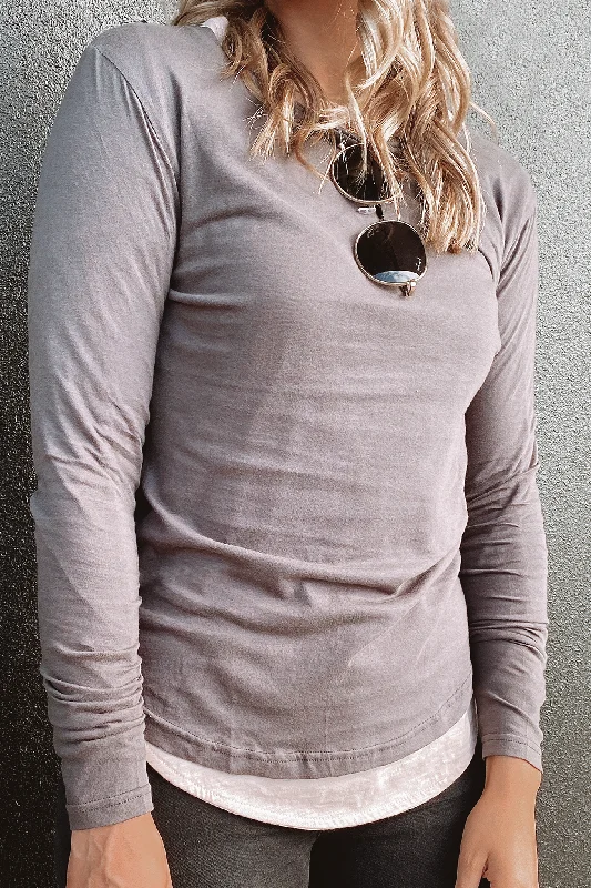 Lowest Price Kara Long Sleeve Tee Charcoal