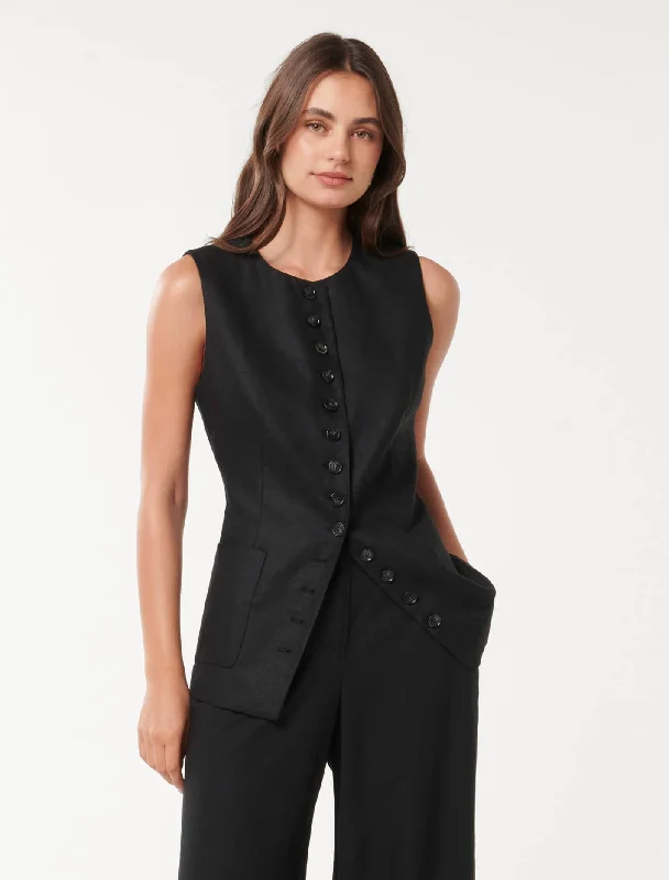 Huge Savings Cian Linen Waistcoat