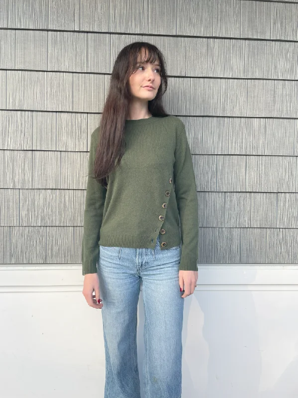 Buy Today Shailynn Button Front Cashmere Sweater