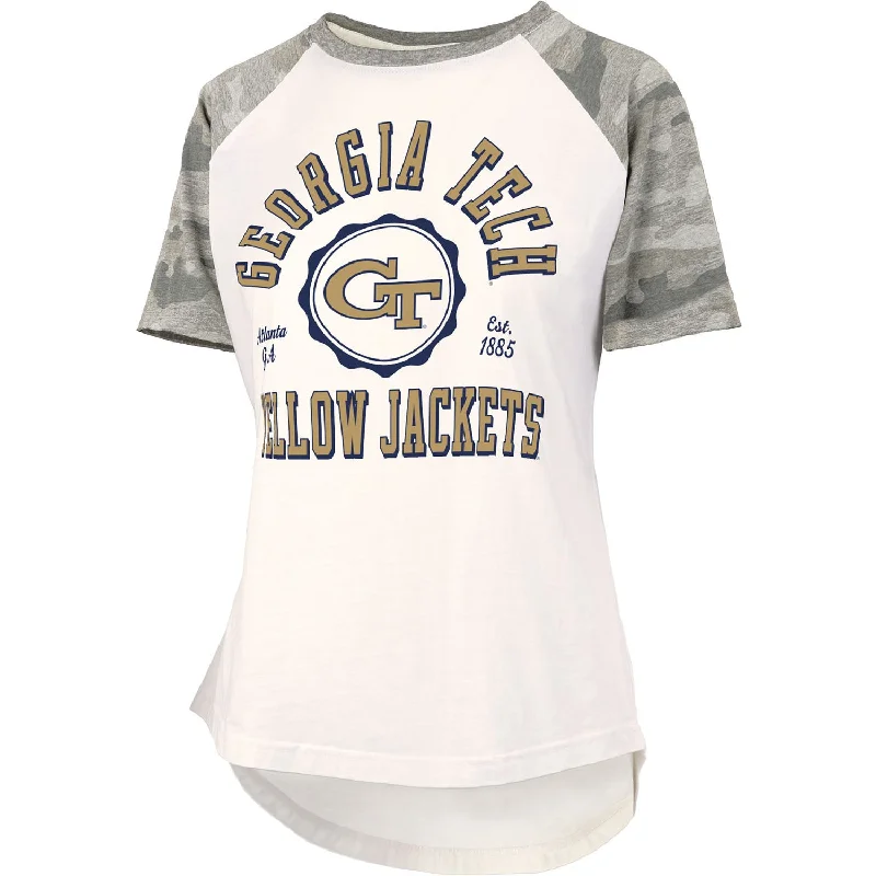 Overstock Clearance Ladies Georgia Tech Yellow Jackets Bishop Camo T-Shirt