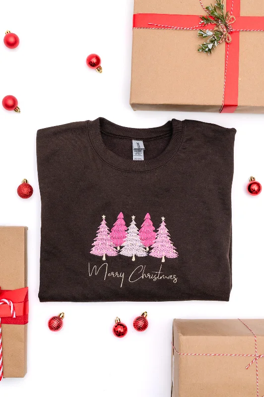 Buy More, Save More PREORDER: Merry Trees Embroidered Sweatshirt