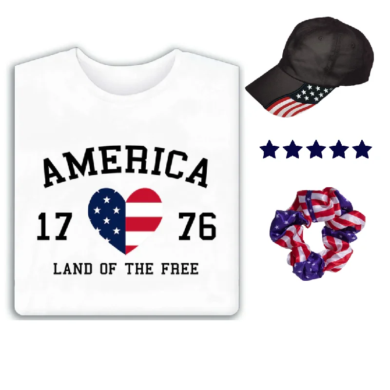 Lowest Prices Women's 1776 T-Shirt, Liberty Hat and Scrunchie Set