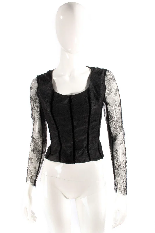 While Supplies Last Le Garage Corset Top Black Lace Size 6