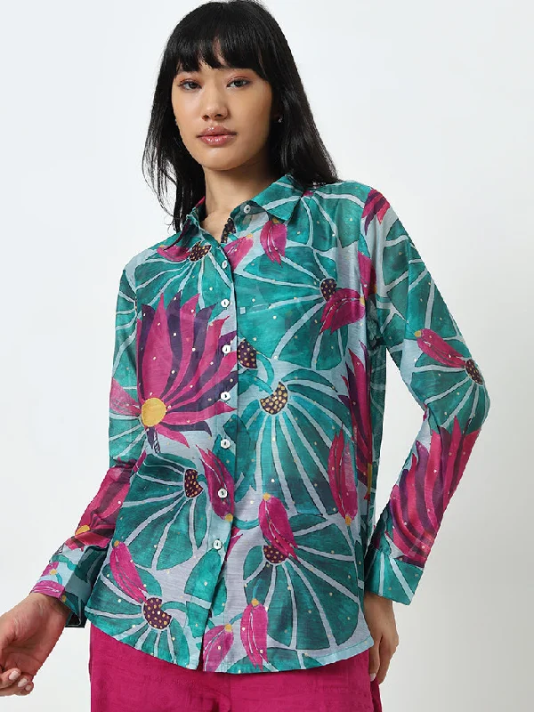 Weekend Specials to Snag Bombay Paisley Teal Floral Printed Shirt