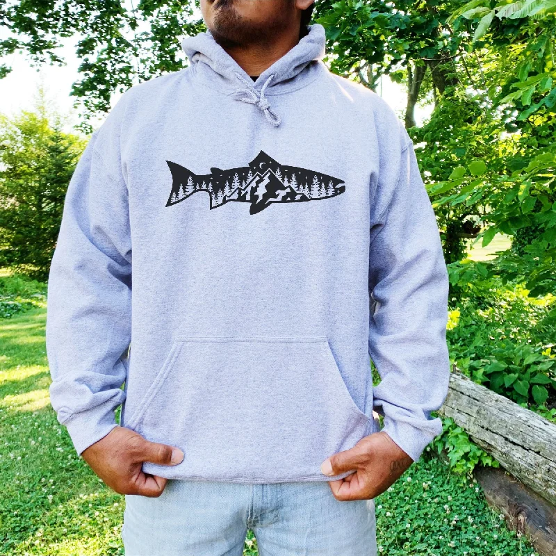 Hot Deal Trout Fishing Nature Gildan Crewneck or Hoodie Sweatshirt *UNISEX FIT*