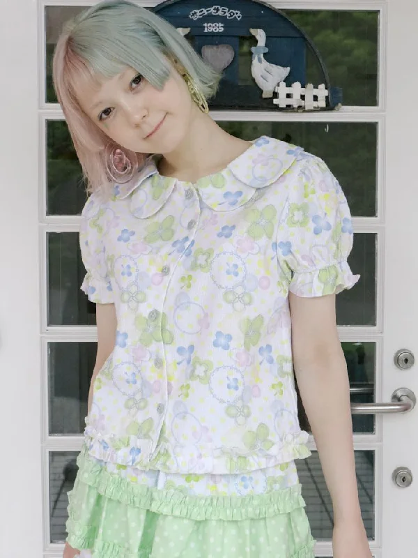 Lowest Price Clover White Printed Shirt [S0000009090]
