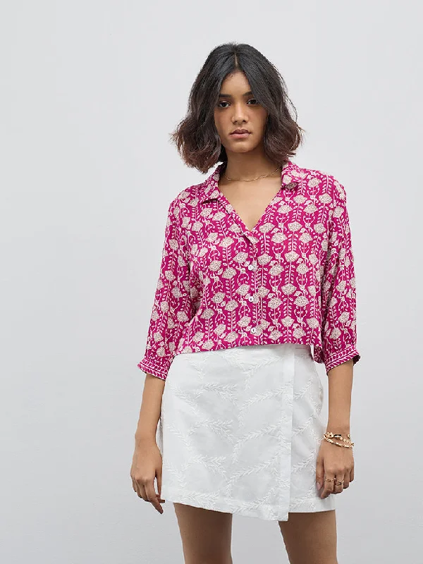 Today’s Special Bombay Paisley Magenta Floral Design Shirt