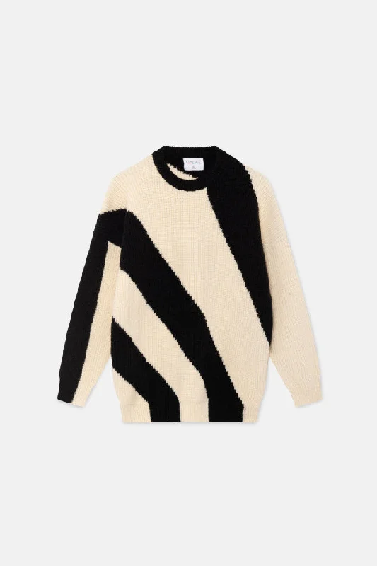 Massive Deals Compania Fantastica Black and White Colour Blocked Jersey