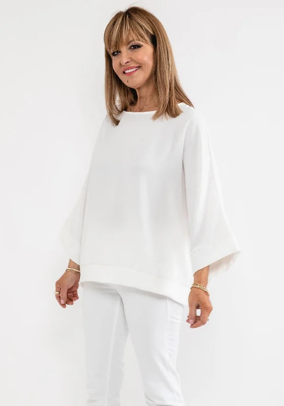 Weekend Offers That Delight d.e.c.k. by Decollage One Size Batwing Top, Off White