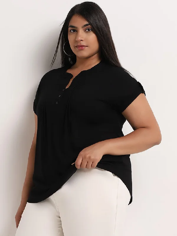 Best Choice Gia Black Pintuck Detailed Top