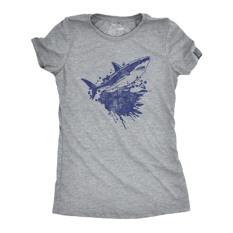 Weekend Discounts to Delight Shark Ink Splatter Women's T Shirt