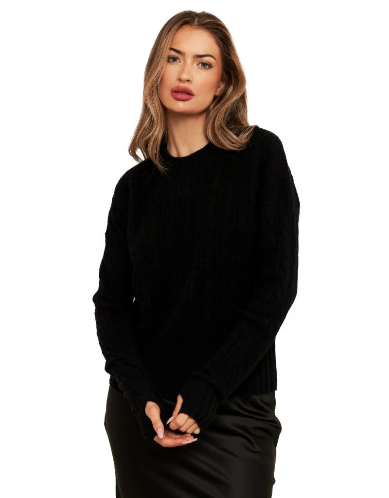 Don't Miss Out Cathy Cable Knit Cashmere Sweater
