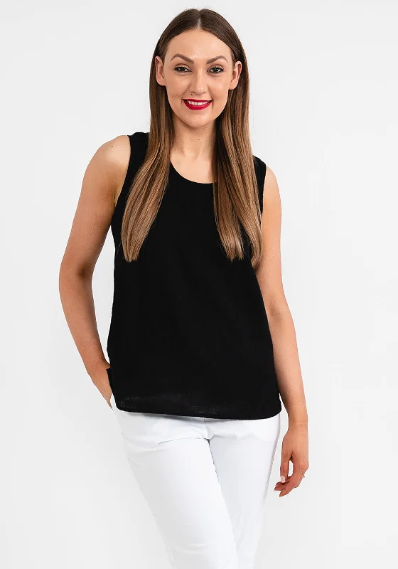 Weekend Bargains to Relish Ever Sassy Sleeveless Top, Black