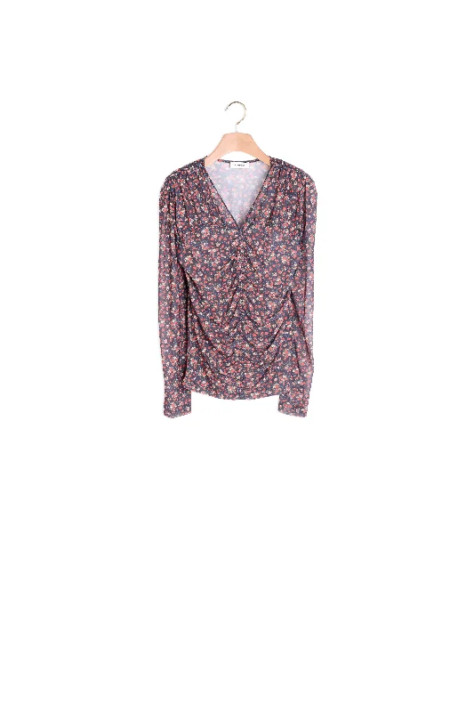 Act Now Top en tulle à imprimé fleuri