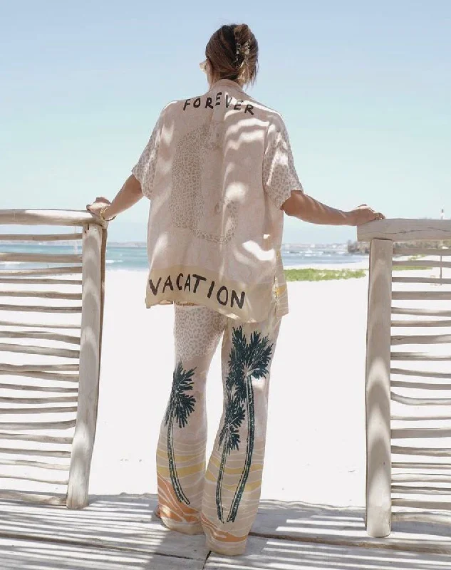 Exclusive Deal Avery Straight Leg Vacation Printed Trousers
