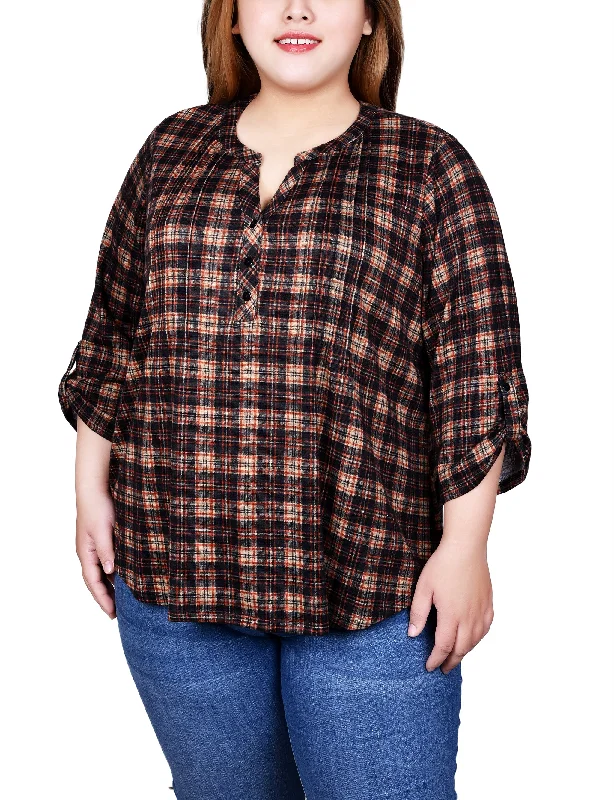 Nude Black Plaid