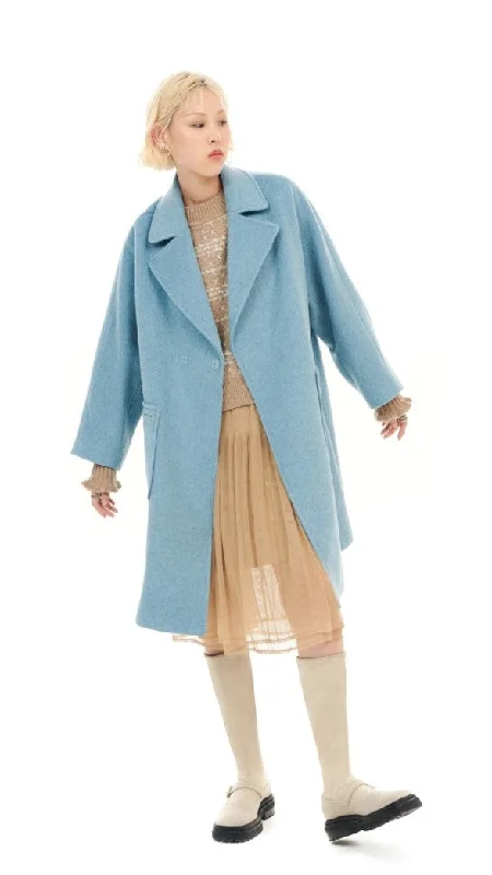 Price Blitz Double-breasted Notched-Collar Wool Coat