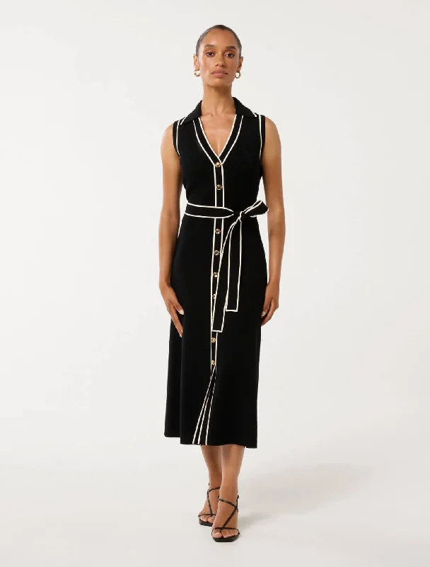 Don't Miss Adeline Petite Sleeveless Knit Midi Dress