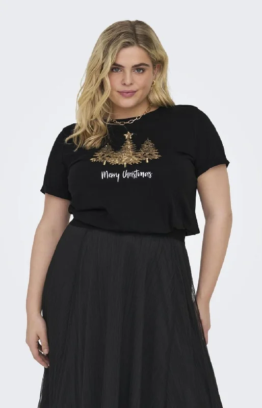 Fantastic Deals Only Carmakoma Christmas Gold Tree T-shirt