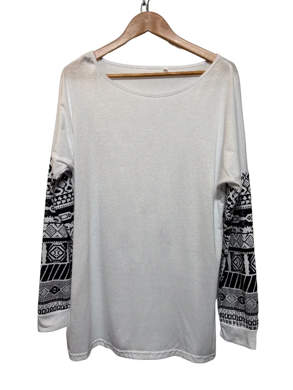 Value Pack Womens Long Sleeve White Top (Size L)