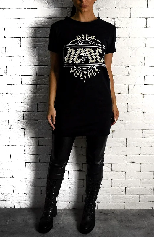 Year-End Deals LTD AC/DC Long T-Shirt - Black