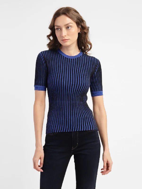 Great Bargains Women's Striped Crew Neck Top