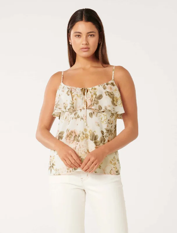 Big Savings Cordelia Ruffle Cami Top