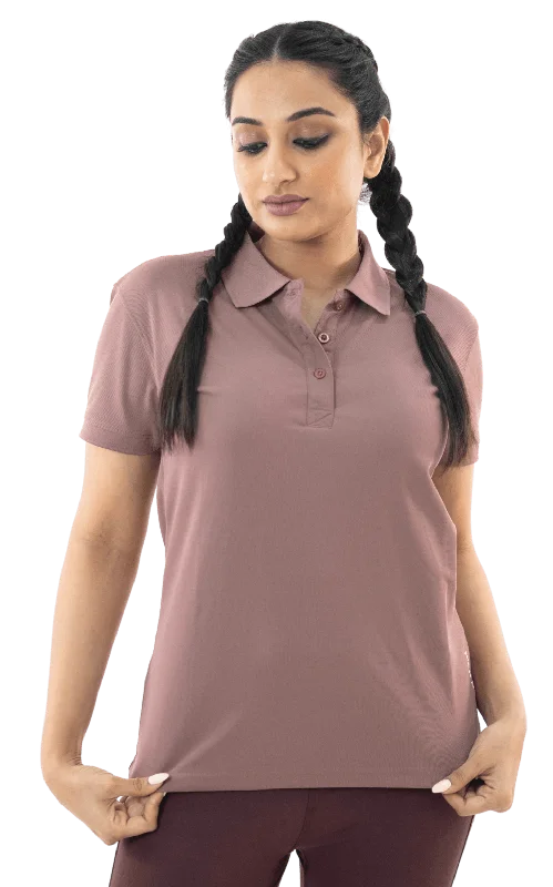 Price Drop Mauve Brown Mars Polo Tee