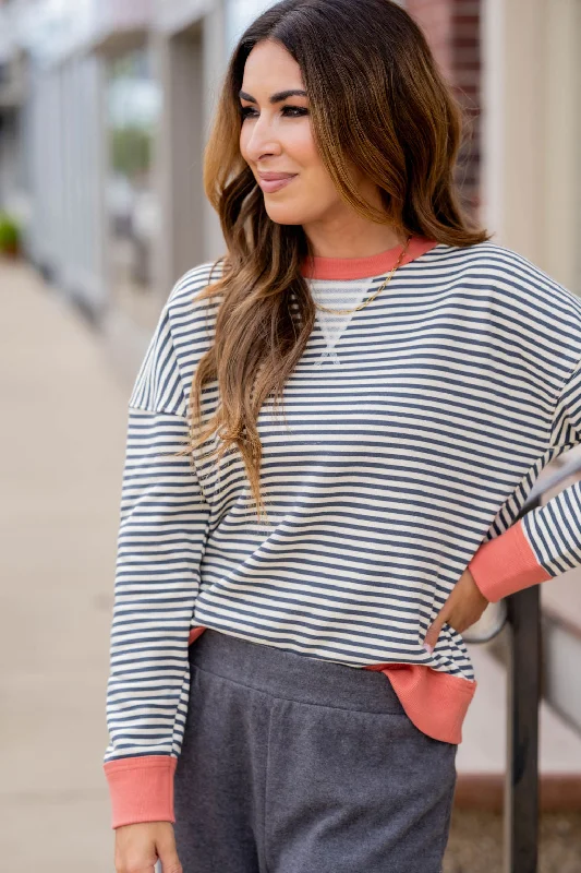 Discount Deals Colorpop Striped Sweatshirt