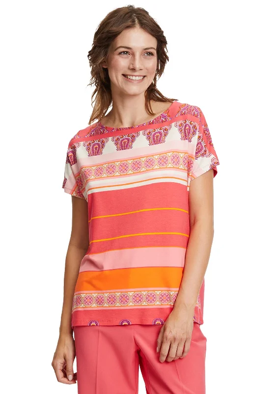 Weekend Savings Extravaganza Betty Barclay Block Print T-Shirt, Pink