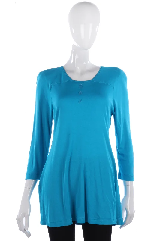 Time-Limited Offer Jean Muir Vintage Blue Top UK 12/14