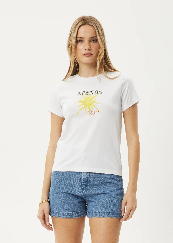 Weekend Offers That Amaze AFENDS Womens Sky High - Regular Tee - White
