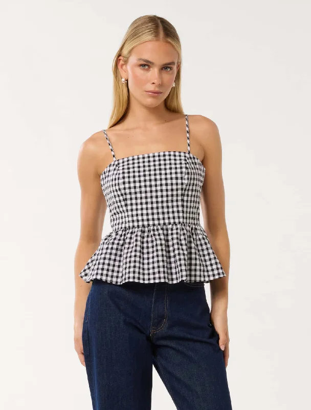 Today’s Special Tayah Tie Back Peplum Top