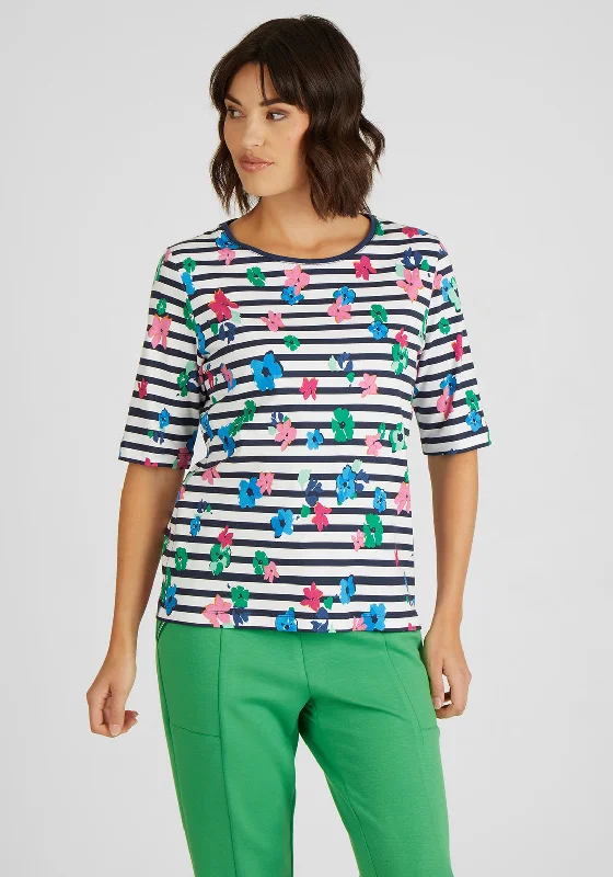 Price Rollback Rabe Floral Print T-Shirt, Blue Multi