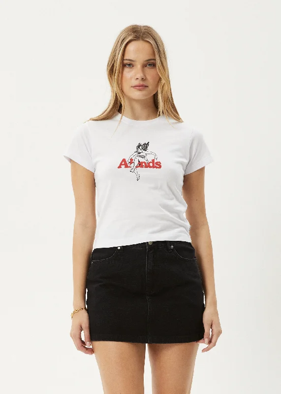 TIME-Limited Offer AFENDS Womens No Fury - Baby Tee - White