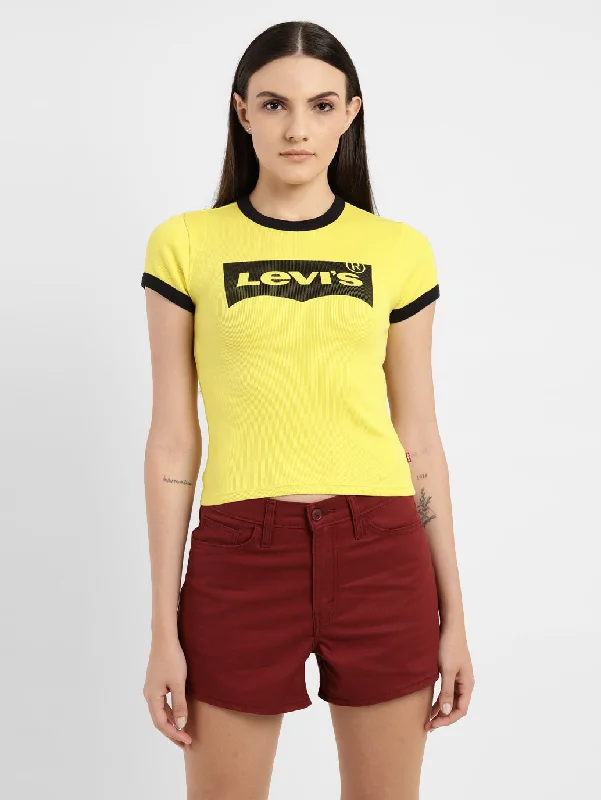 Weekend Offers You Can't Ignore Women's Brand Logo Slim Fit T-shirt