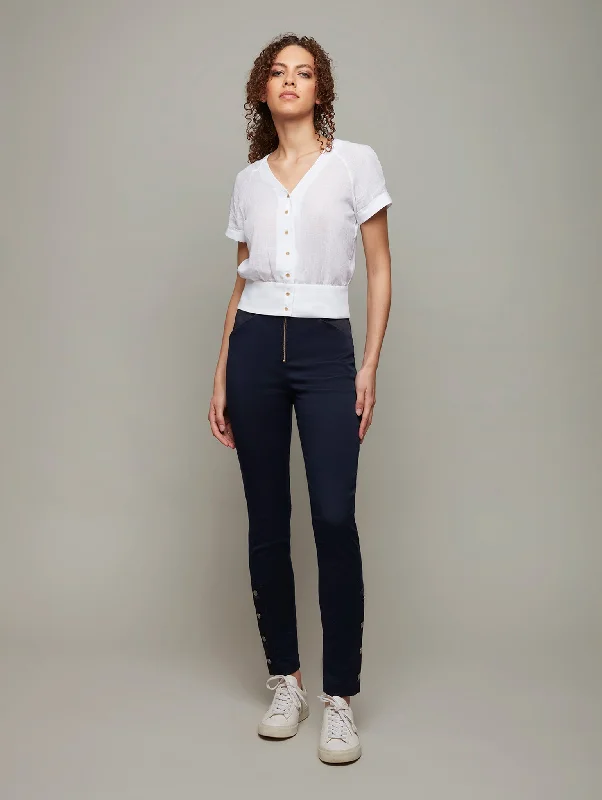 Weekend Shopping Made Better LUTEA | Buttoned-down Raglan Blouse