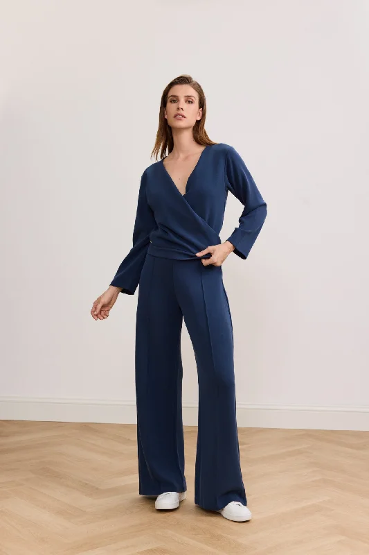Bargain Prices LARA wide leg pants - Night Blue