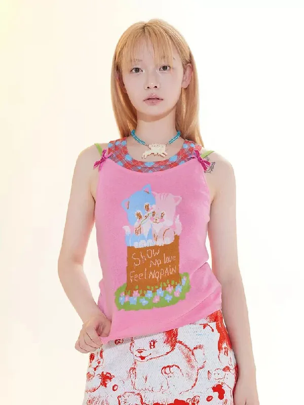Markdown Sale Kitten Ribbon Camisole [S0000009053]