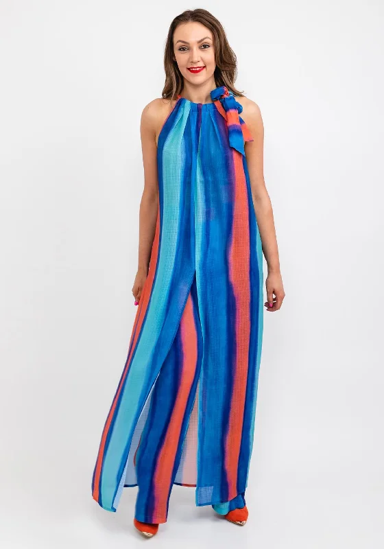 Final Offer Camelot Ombre Sleeveless Tunic Top, Blue Multi