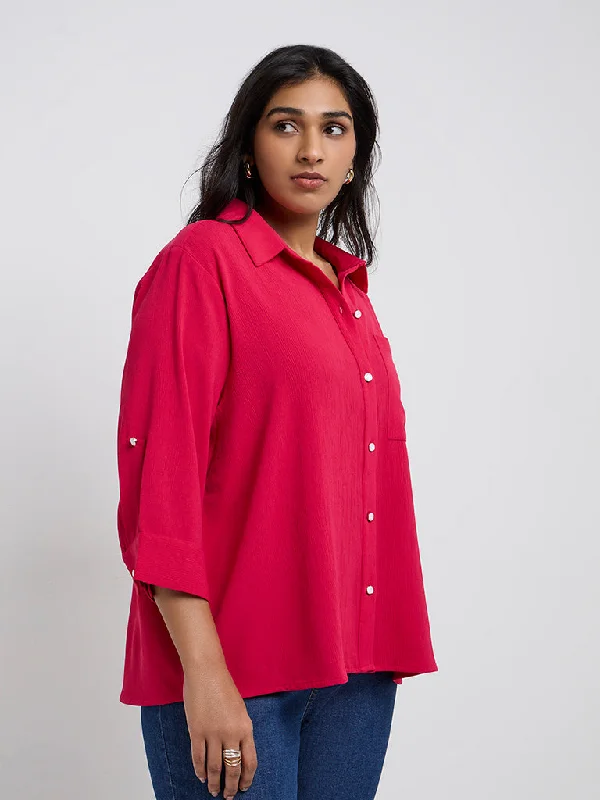 Reduced Prices Gia Pink Self-Textured Shirt