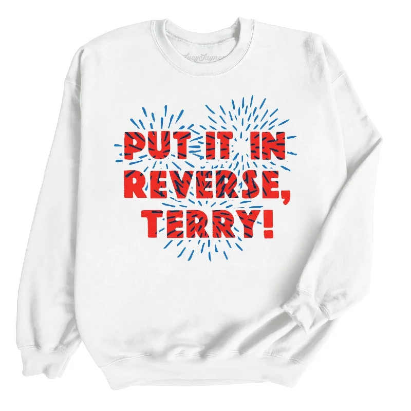 Weekend Discounts to Indulge In Put It In Reverse Terry Sweatshirt