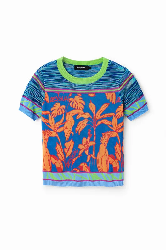 Final Sale Desigual Knit tropical T-shirt