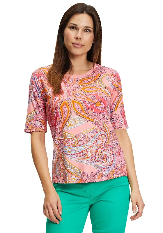 Crazy Deals Betty Barclay Paisley Print T-Shirt, Pink