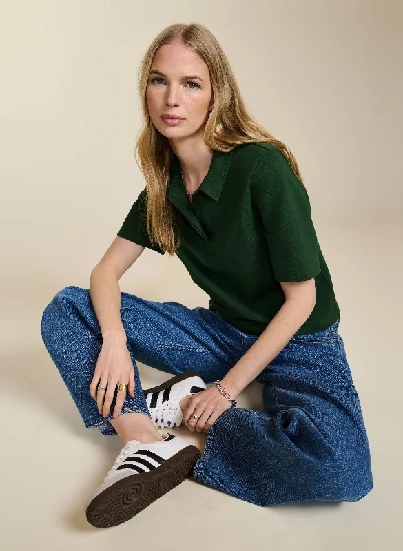 Weekend Deals That Please Margaret Regenerative Cotton Polo Tee