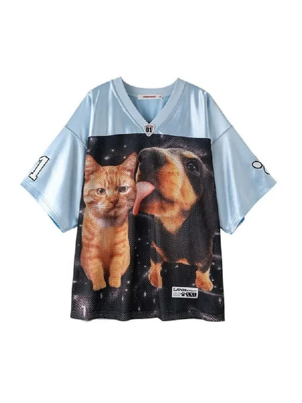 Light Blue: Dog Grooming a Cat [Presale]