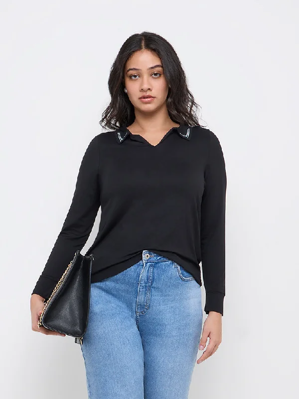 Weekend Deals That Wow Gia Black Embellished Blouse